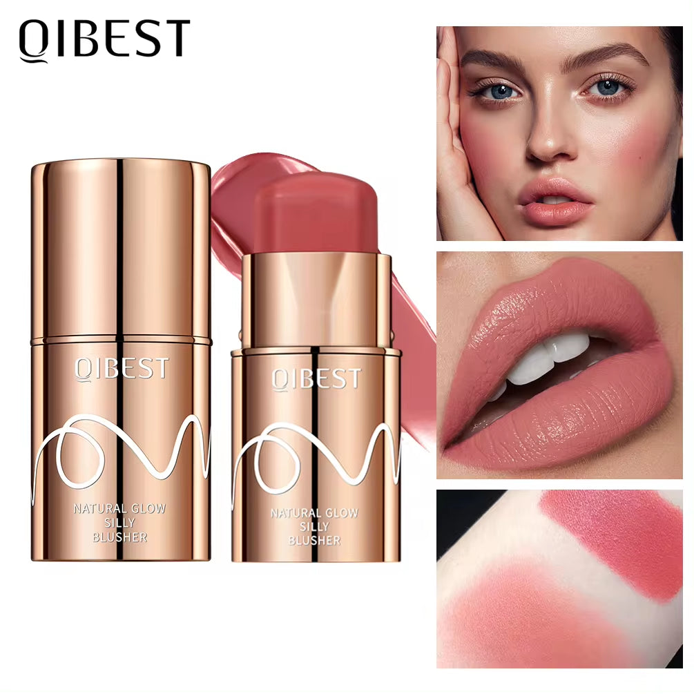 Lipstick Blush Stick 3-In-1 Eyes Cheek and Lip Tint Buildable Waterproof Lightweight Cream Multi Stick Makeup for Women